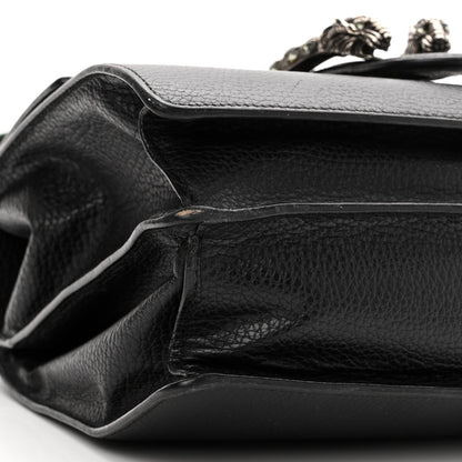 Gucci Dollar Calfskin Crystal Web Medium Dionysus Bamboo Top Handle Bag Black Black Diamond 9 of 15