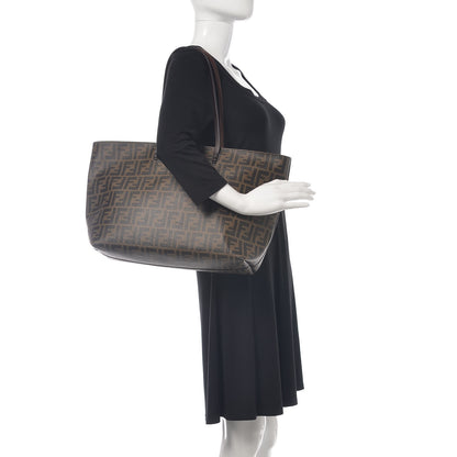 Fendi Zucca Spalmati Medium Roll Tote Tobacco Moro 2 of 9