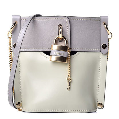 Chloe Shiny Calfskin Goatskin Mini Aby Bi-Color Bucket Light Eucalyptus 1 of 8