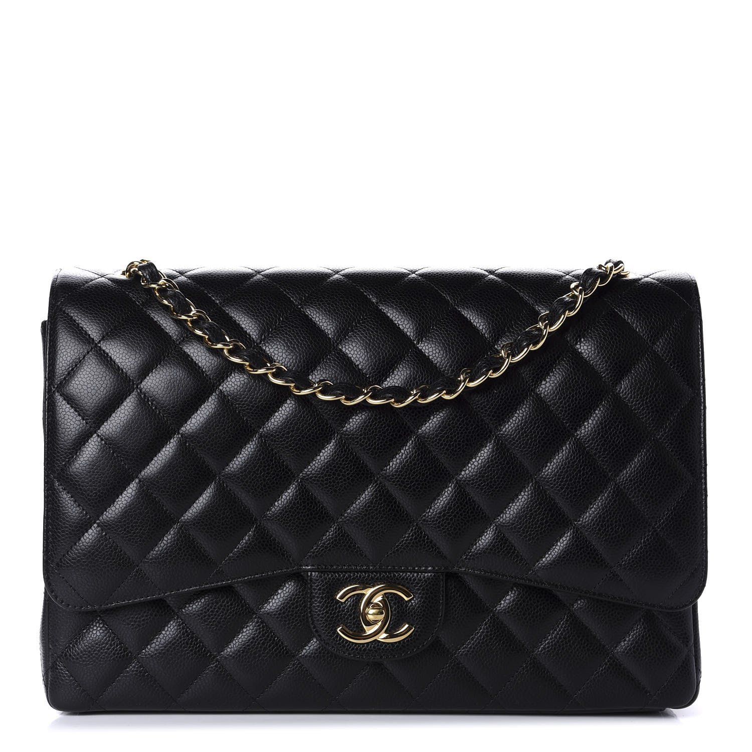 Chanel Caviar Quilted Maxi Double Flap Black 1 of 12
