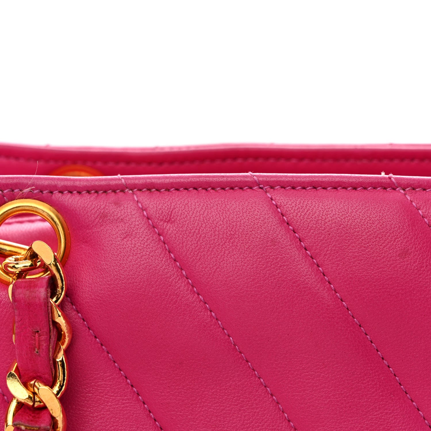 Chanel Lambskin Chevron Quilted Shoulder Bag Pink 13 of 18