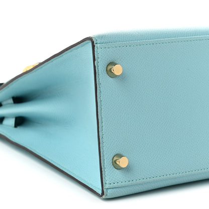 Hermes Epsom Kelly Sellier 28 Bleu Atoll 9 of 11
