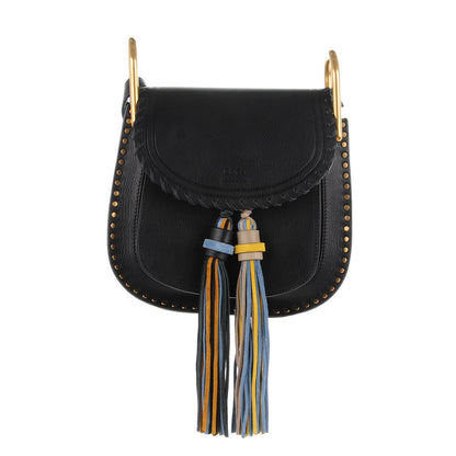 Chloe Calfskin Small Hudson Tassel Shoulder Bag Full Blue 1 of 6