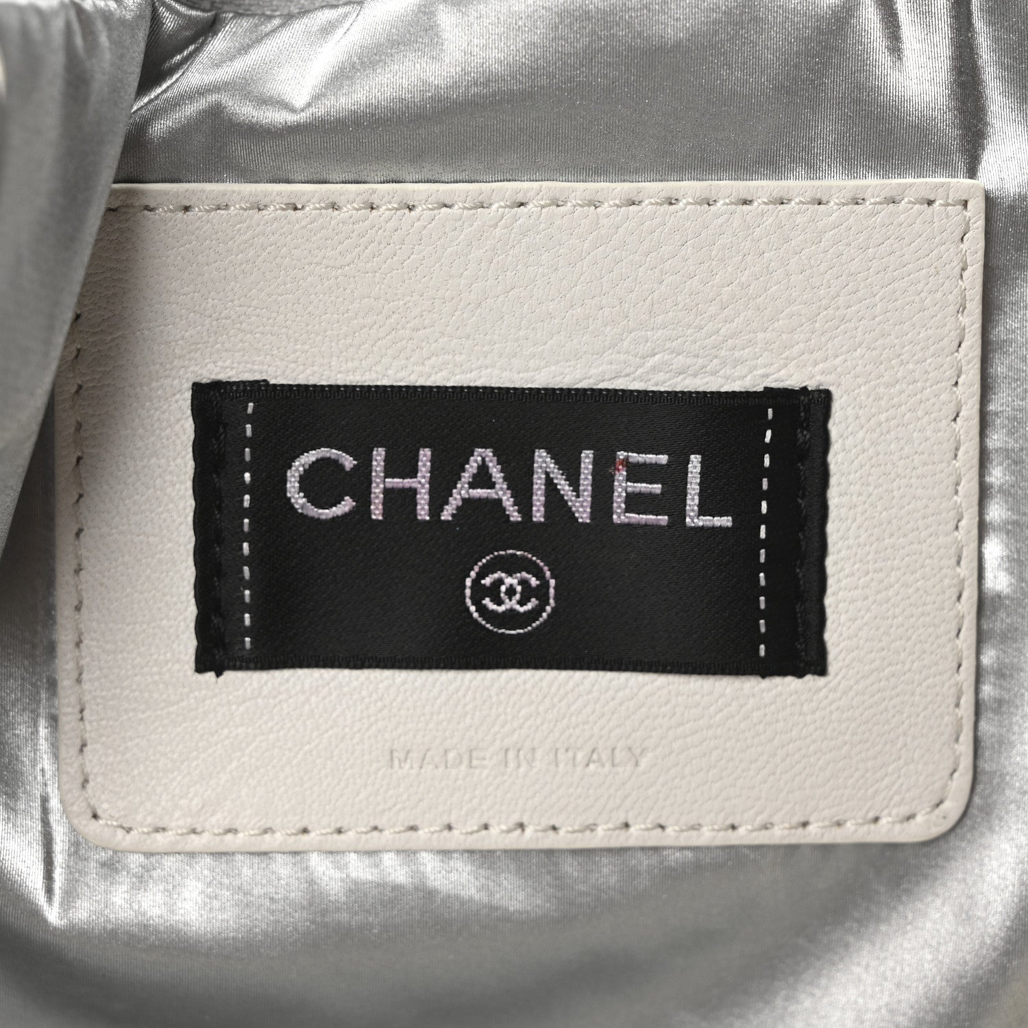 Chanel Nylon Embossed Large Doudoune Bowling Bag White Beige Pink 5 of 11