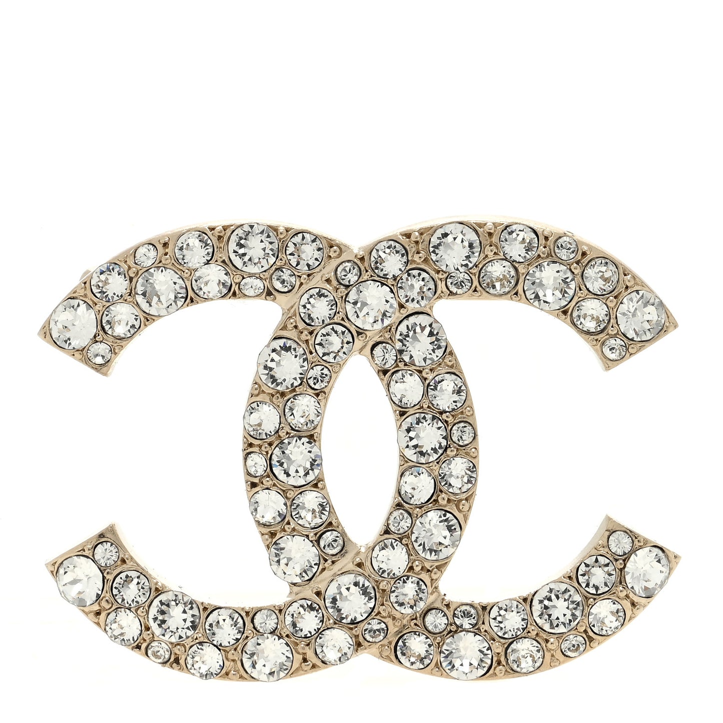 Crystal Palais Garnier CC Brooch Gold
