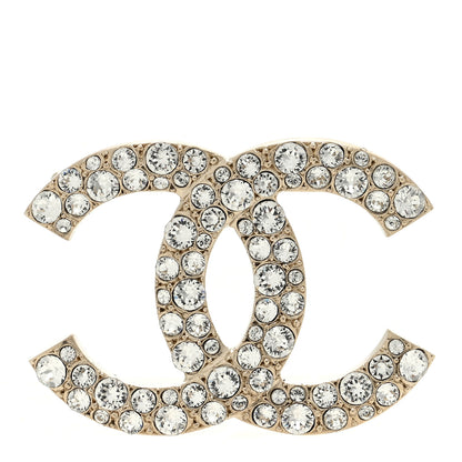 Chanel Crystal Palais Garnier CC Brooch Gold 1 of 4