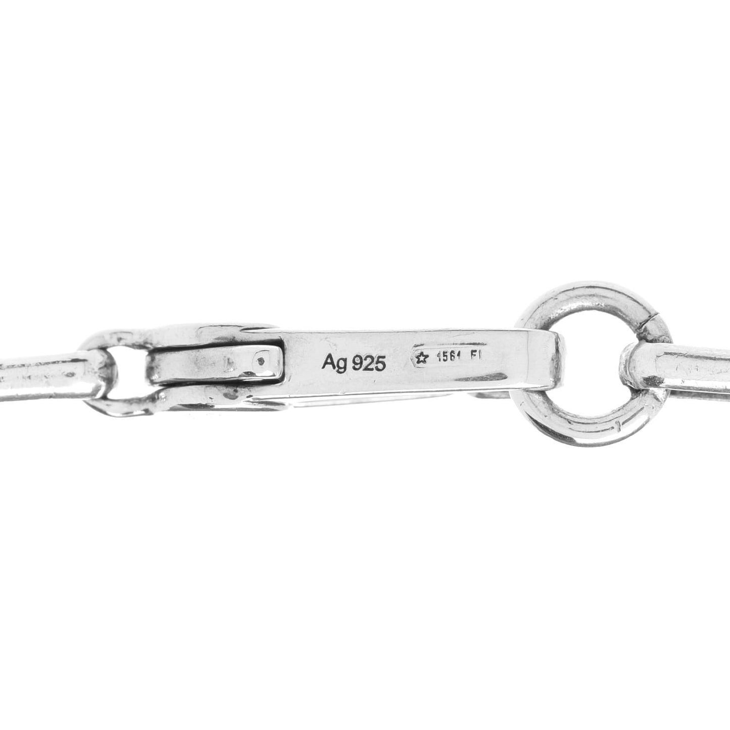 Sterling Silver Interlocking Circle GG Pendant Necklace