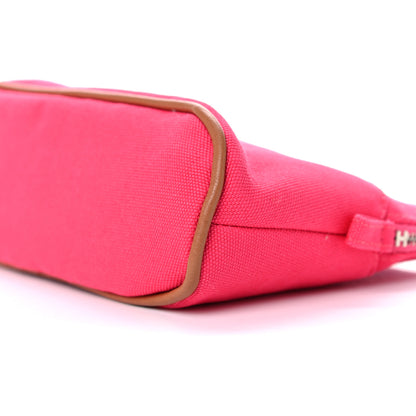 Hermes Cotton Canvas Mini Bolide Travel Cosmetic Pouch Hibiscus 8 of 11