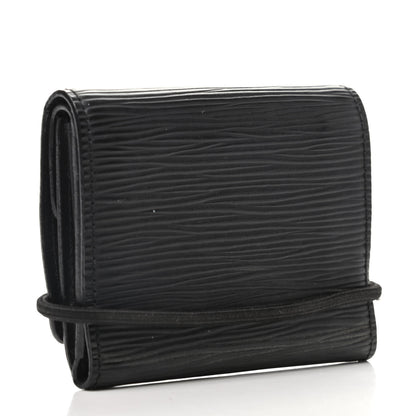 Louis Vuitton Epi Porte Monnaie Elastique Wallet Black 3 of 8