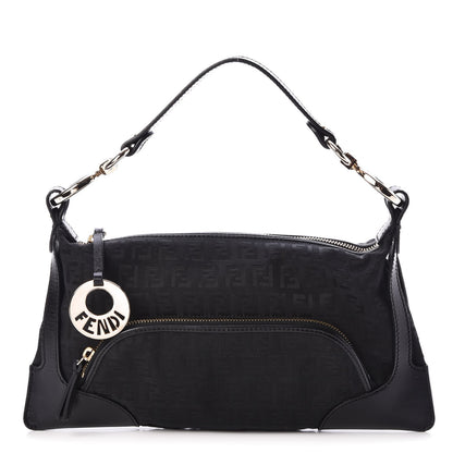 Fendi Zucchino Cuoio Small Chef Pocket Shoulder Bag Black 1 of 7