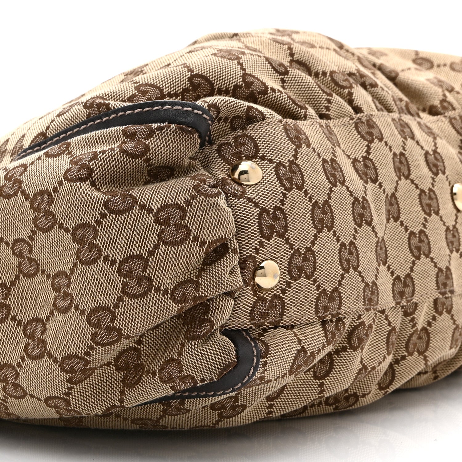 Gucci Monogram D Gold Tote Dark Brown 9 of 10