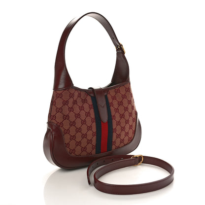 Gucci Monogram Azalea Calfskin Web Small Jackie 1961 Hobo Sahara Rubino Chardonnay 3 of 9