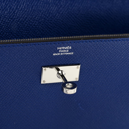 Hermes Epsom Kelly Longue Wallet Bleu Electrique 6 of 9