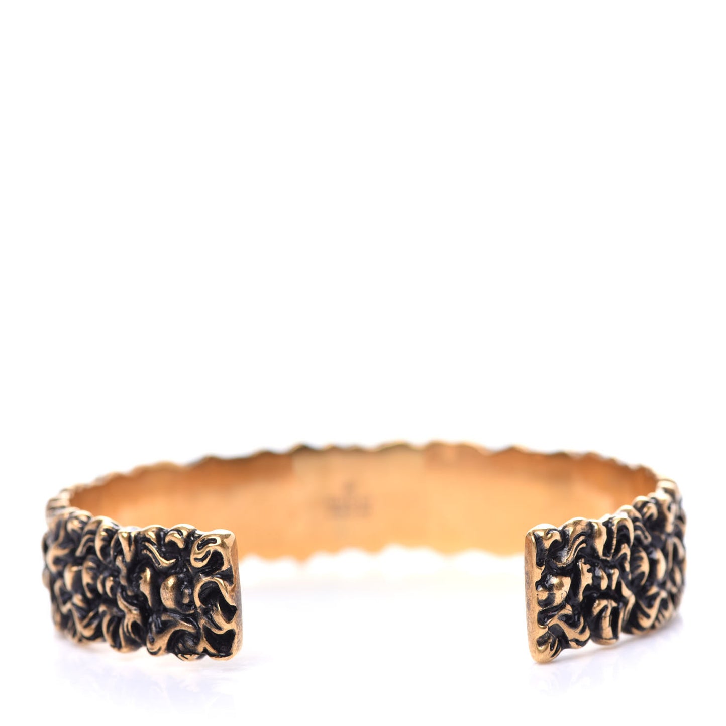 Metal Lion Mane Cuff Bracelet L Aged Gold