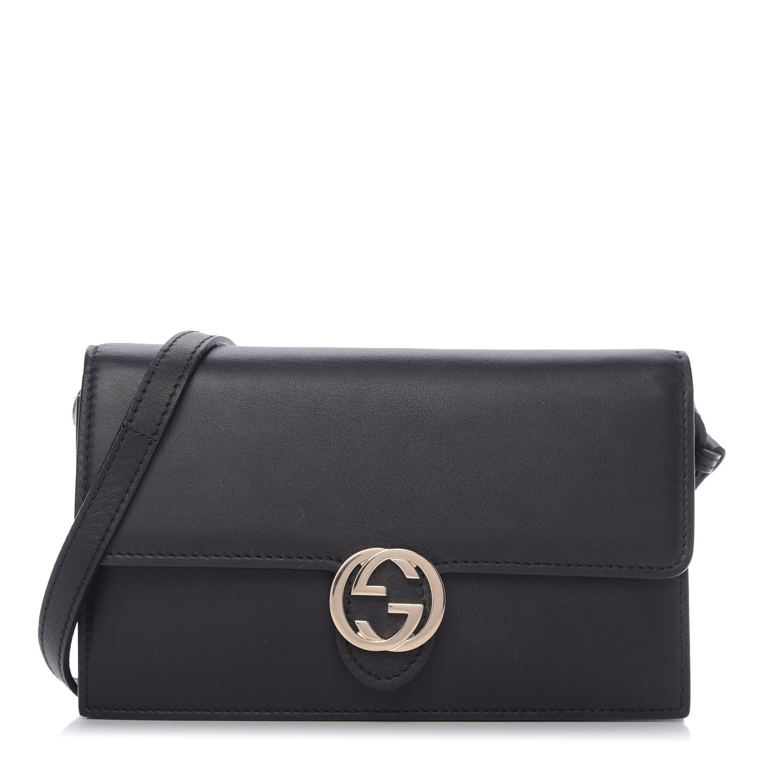 Gucci Calfskin Icon Wallet Black 1 of 8