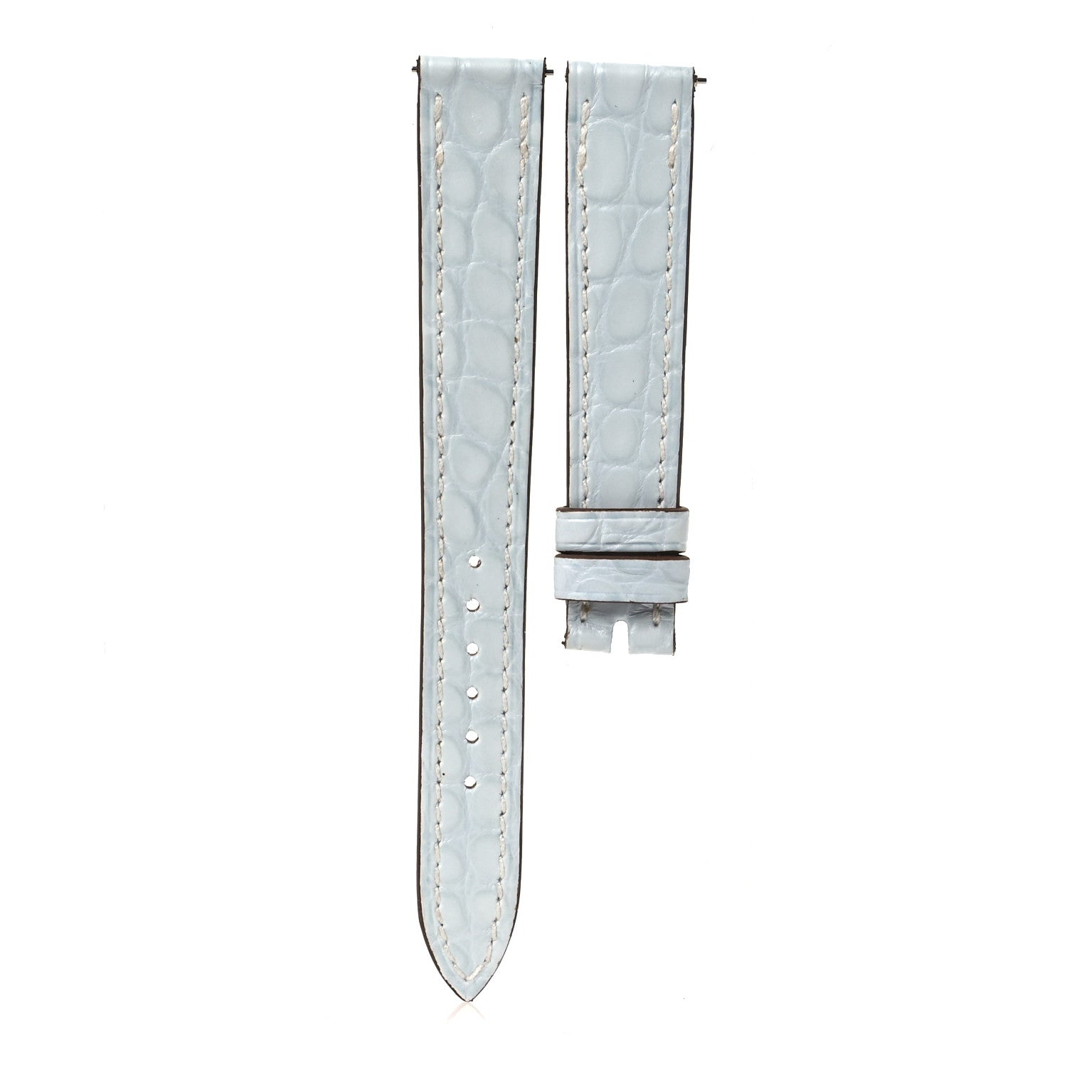 Hermes Matte Alligator 21mm Heure H Hour Watch Strap Bleu Brum 1 of 7