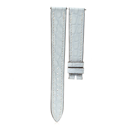Hermes Matte Alligator 21mm Heure H Hour Watch Strap Bleu Brum 1 of 7