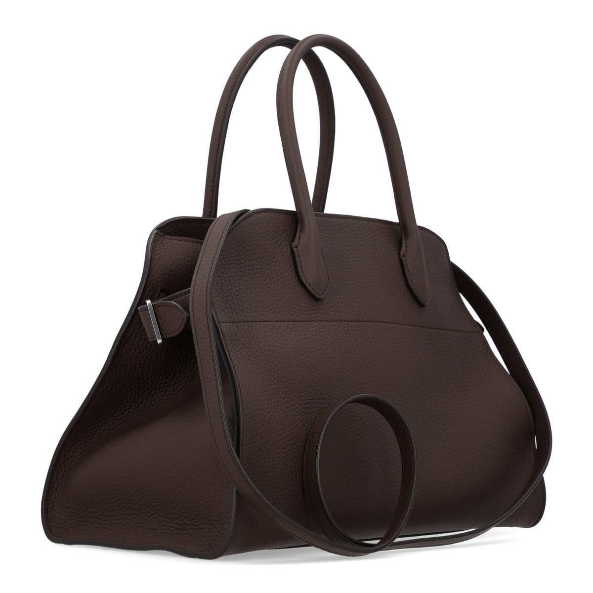 The Row Matte Grained Calfskin Soft Margaux 12 Deep Brown 3 of 9