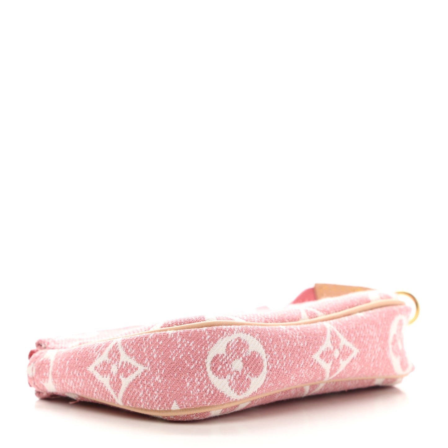 Denim Jacquard Monogram Micro Pochette Accessories Rose