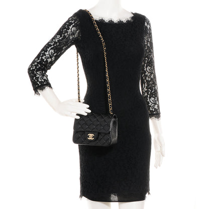 Chanel Lambskin Quilted Mini Square Flap Black 2 of 9