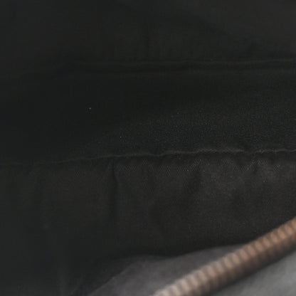 Gucci Monogram Medium Horsebit Chain Hobo Black Beige 5 of 10