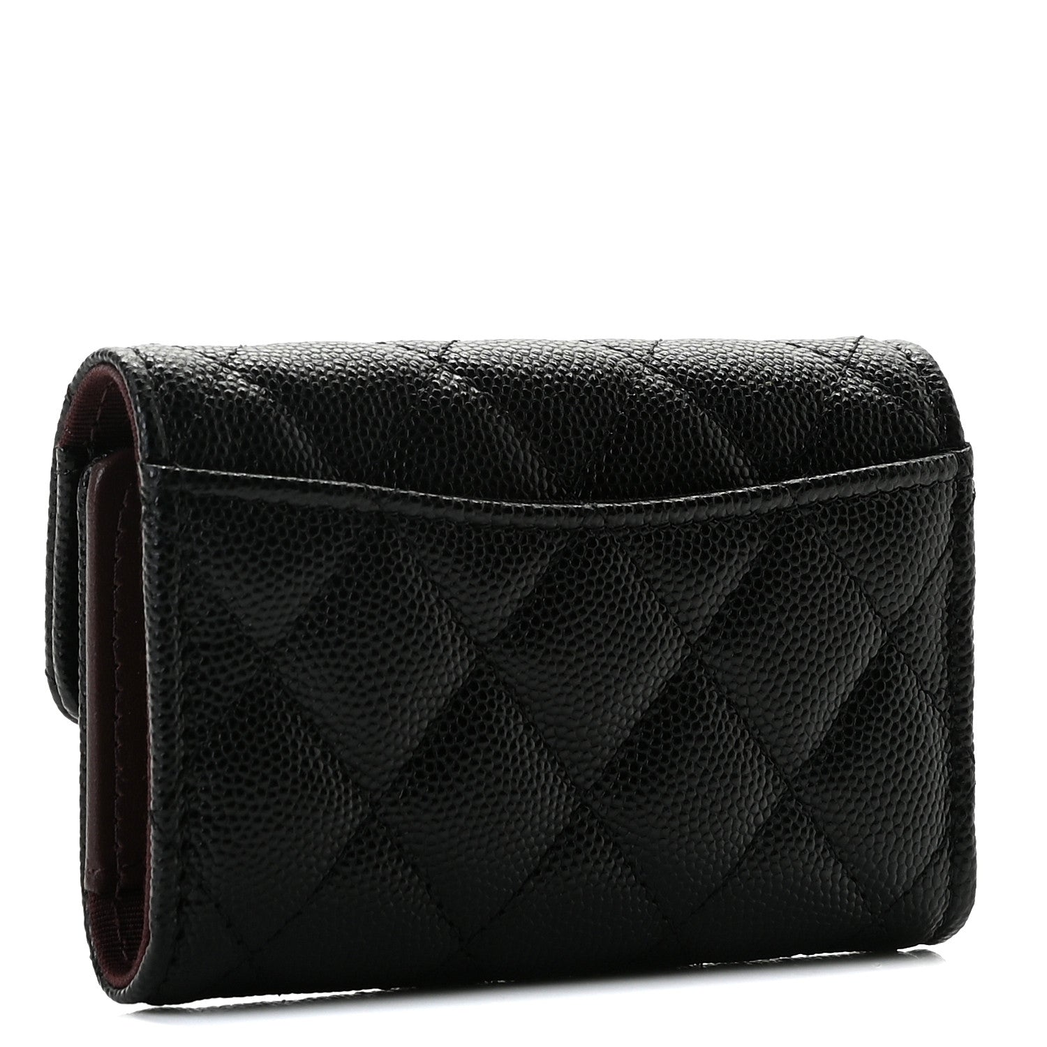 Chanel Caviar Quilted Classic 4 Key Holder Wallet Black 3 of 8