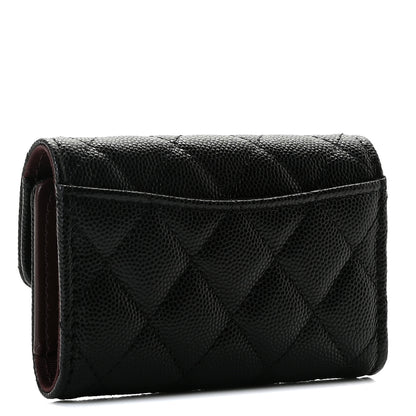 Chanel Caviar Quilted Classic 4 Key Holder Wallet Black 3 of 8