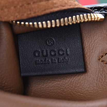 Gucci Suede Patent Maxi Rajah Chain Tote Nocciola Black 7 of 12