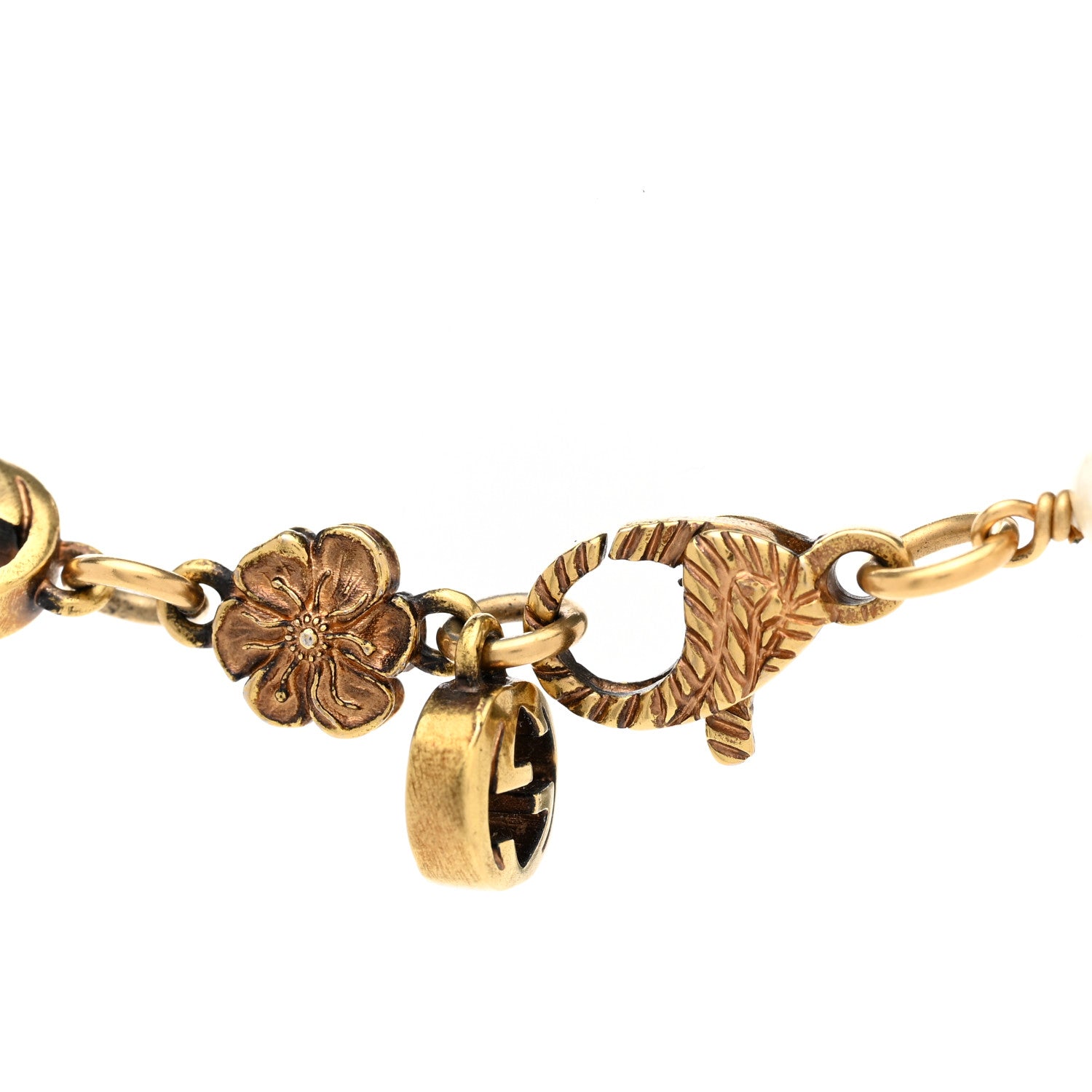 Gucci Pearl Interlocking G Flower Necklace 5 of 6