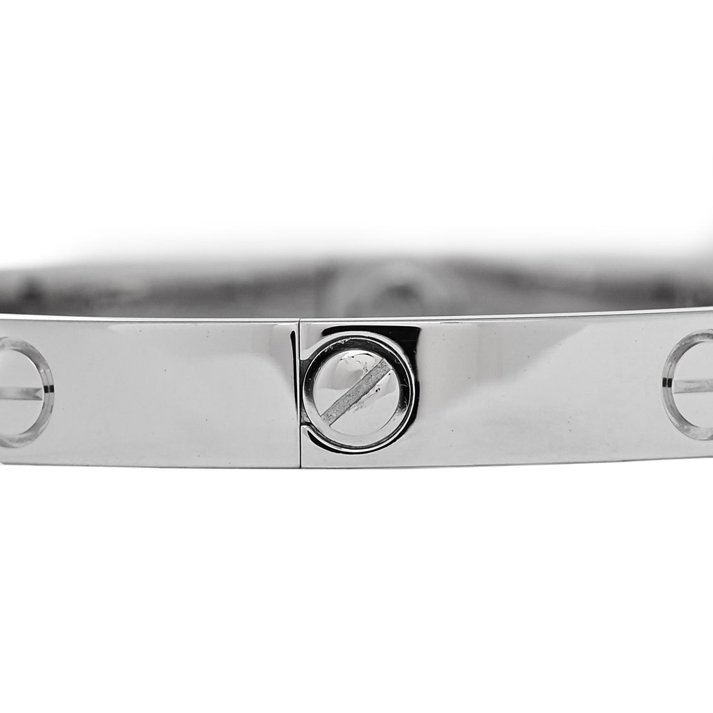 18K White Gold 4 Diamond Love Bracelet 17