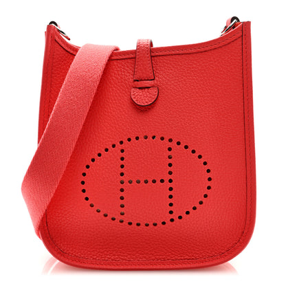 Hermes Taurillon Clemence Evelyne TPM Rouge Casaque 1 of 8