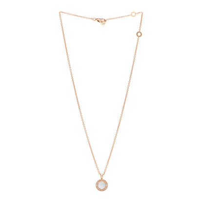 Bulgari 18K Rose Gold Diamond Black Onyx Mother of Pearl BVLGARI BVLGARI Pendant Necklace 3 of 6