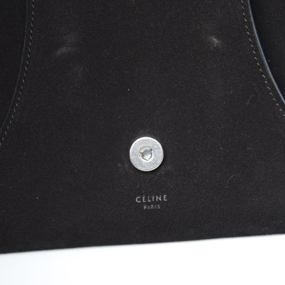 Celine Suede Calfskin Clutch on Chain Black 6 of 11