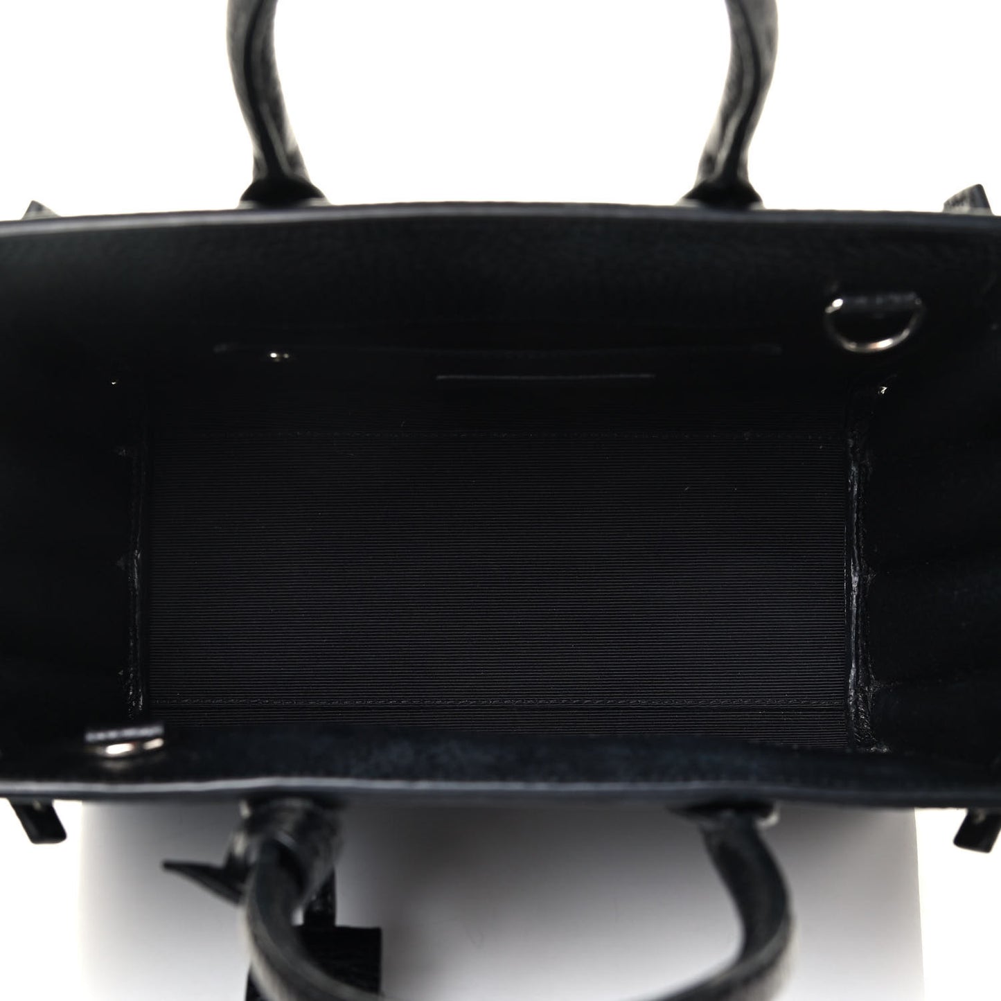 Grained Calfskin Nano Sac De Jour Black