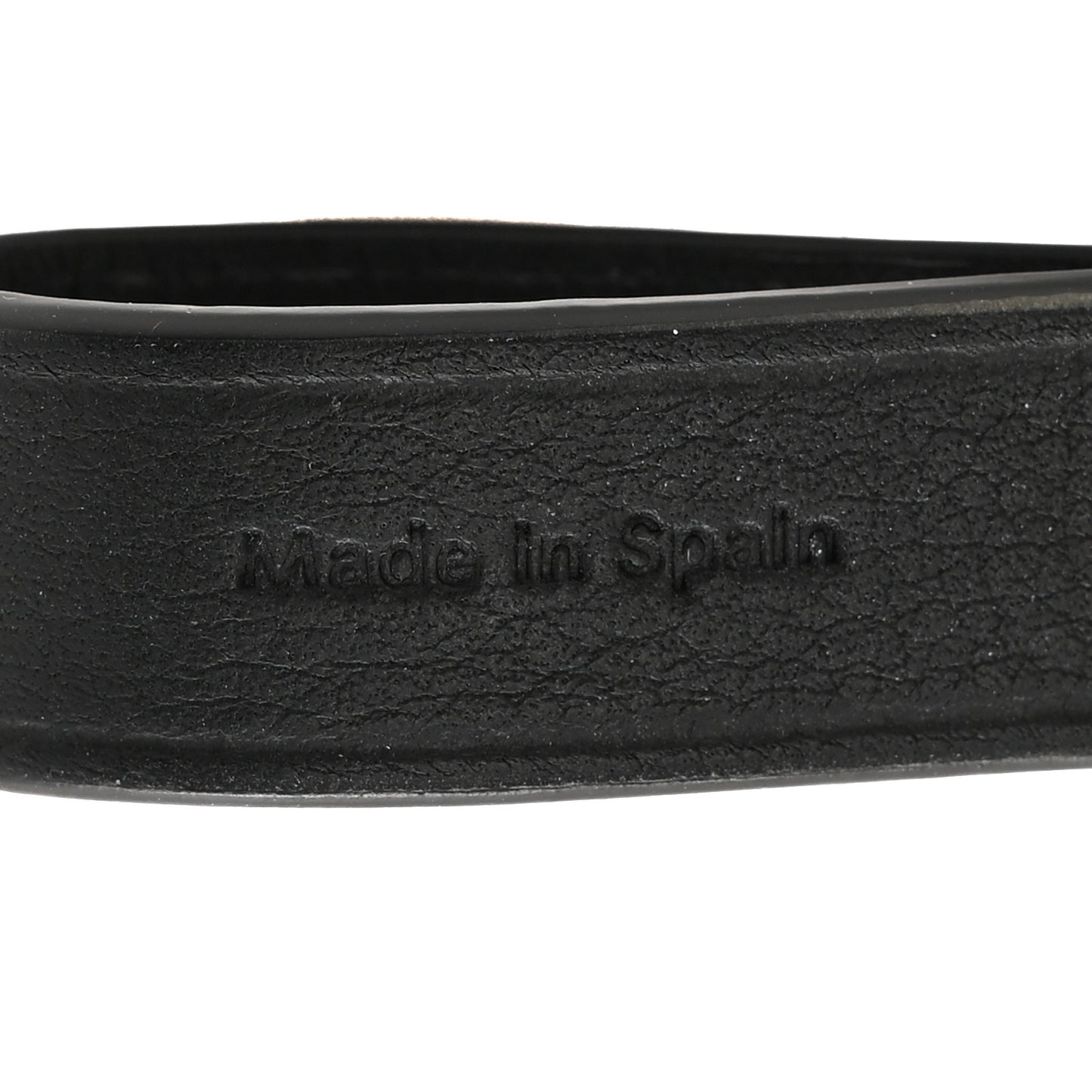 Calfskin Spiral Woven Short Strap Black