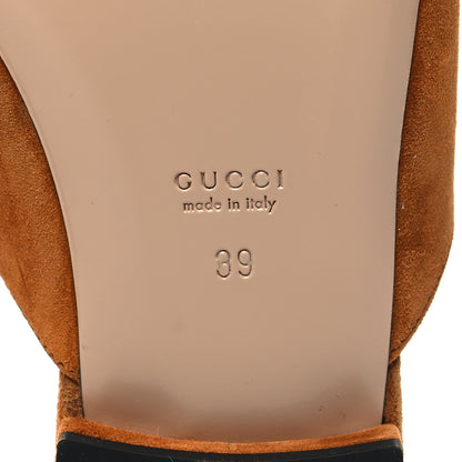 Gucci Suede Cachemire Blondie 15mm Thong Sandals 39 Blondie Cognac 6 of 8