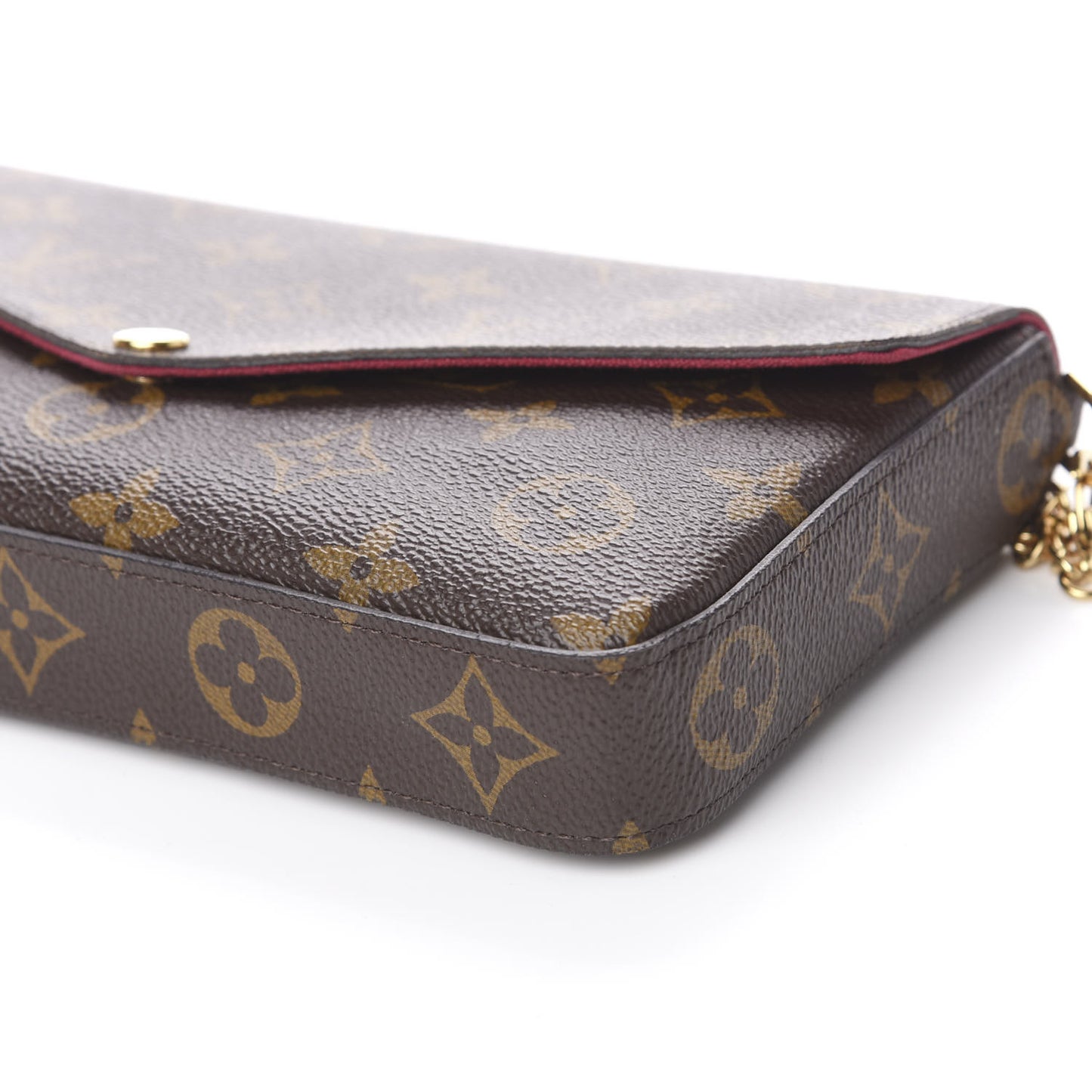 Monogram Pochette Felicie Chain Wallet Fuchsia