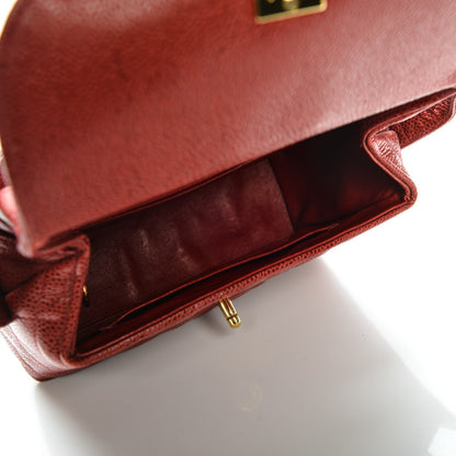 Chanel Caviar Quilted Shoulder Bag Red 5 of 9