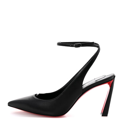 Christian Louboutin Calfskin Condora Sling 100 Pumps 37 Black 1 of 9