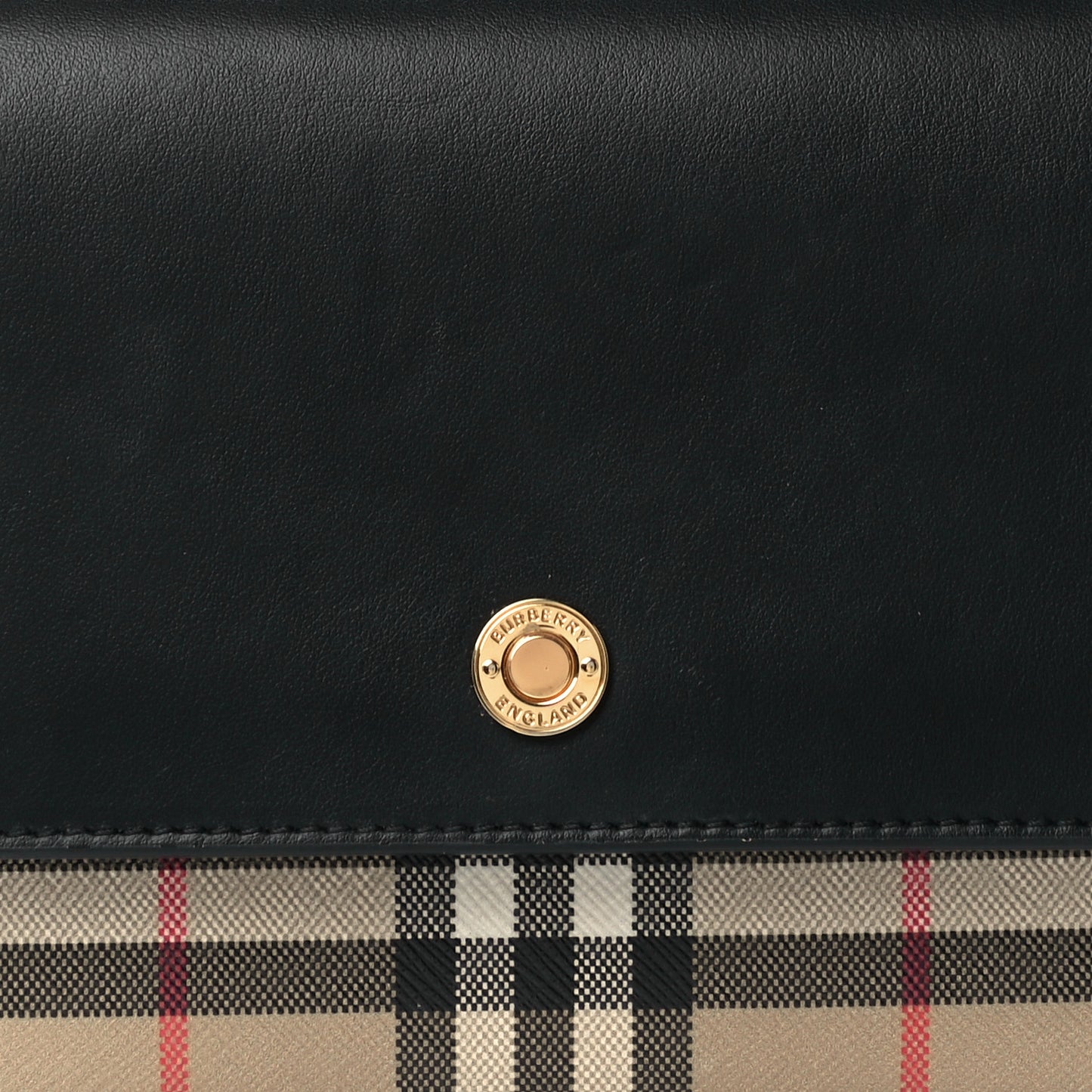 Calfskin Mini Vintage Check Note Bag Black