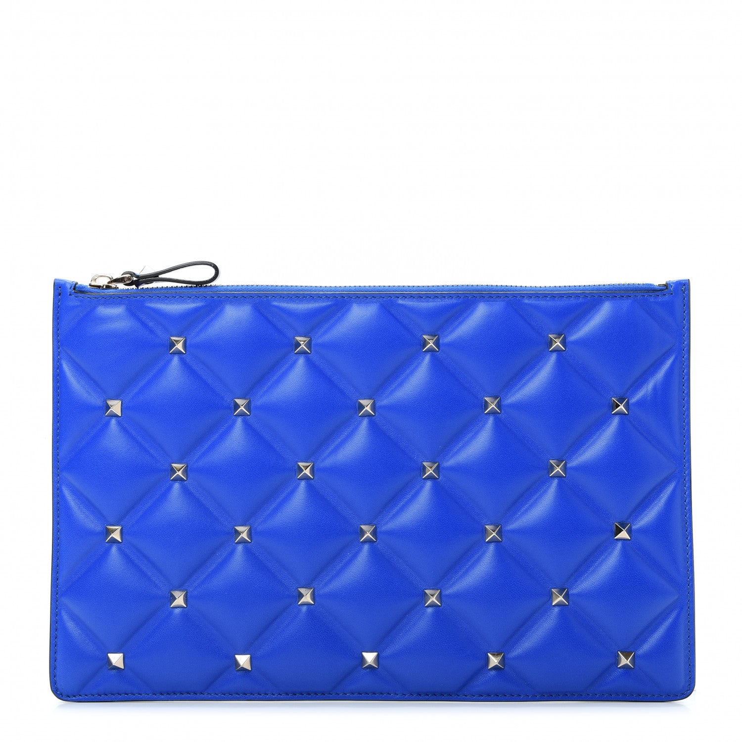 Valentino Garavani Nappa Small Candystud Zip Pouch Acid Blue 1 of 7
