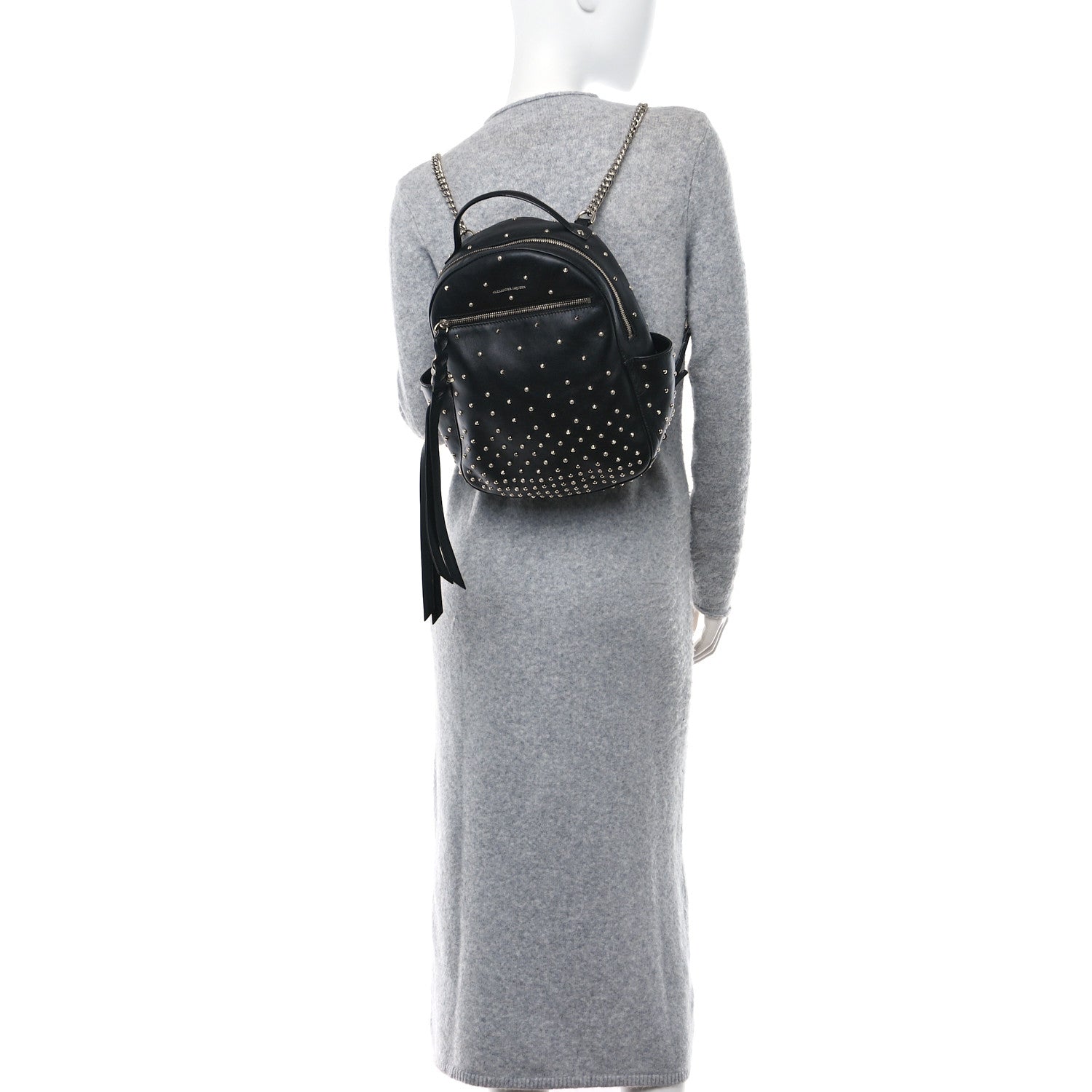 Alexander McQueen Calfskin Studded Small Backpack Black 3 of 10