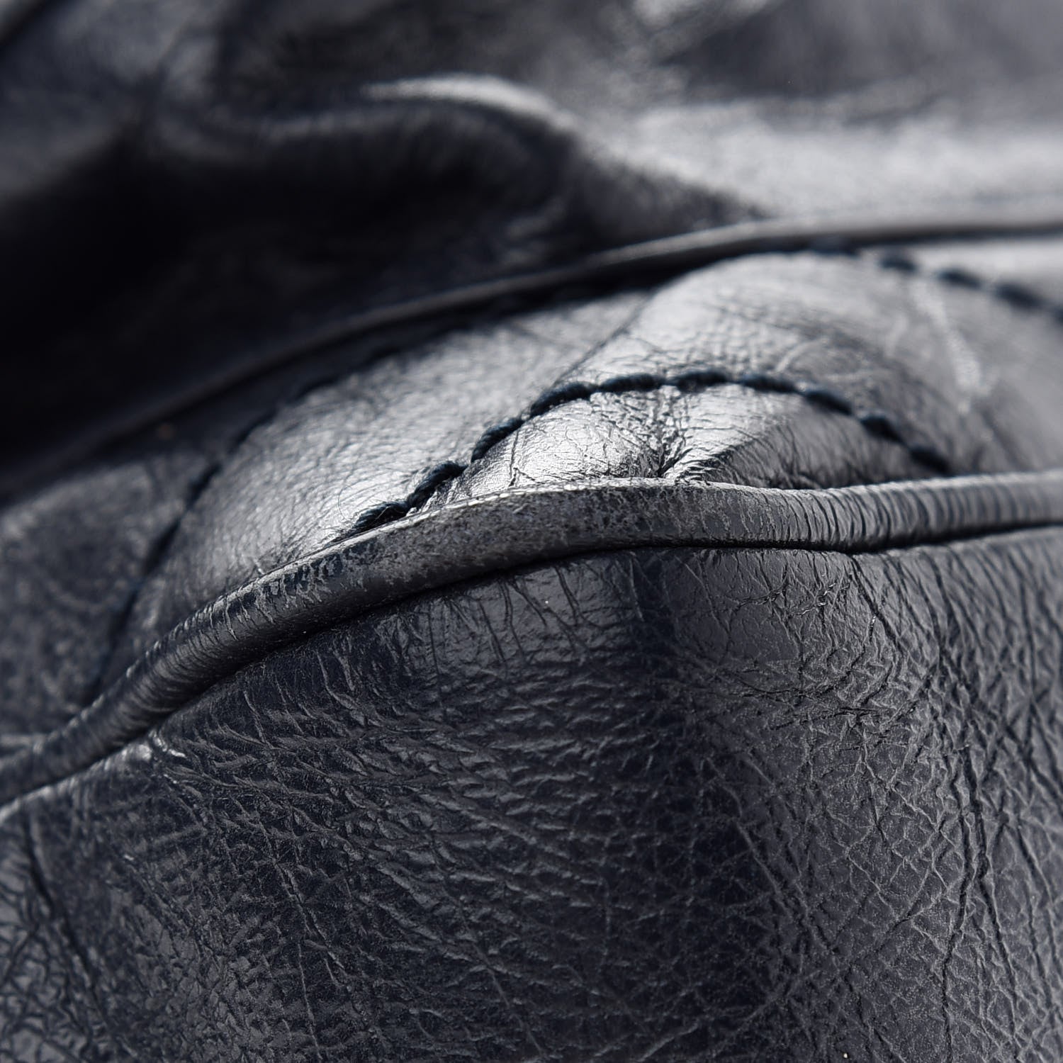 Saint Laurent Crinkled Calfskin Matelasse Monogram Large Niki Chain Satchel Deep Marine 13 of 14