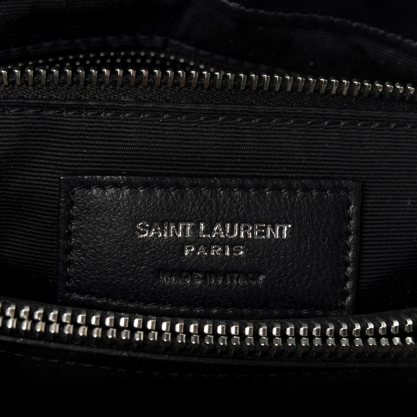 Calfskin Y Quilted Monogram Medium Loulou Chain Satchel Black