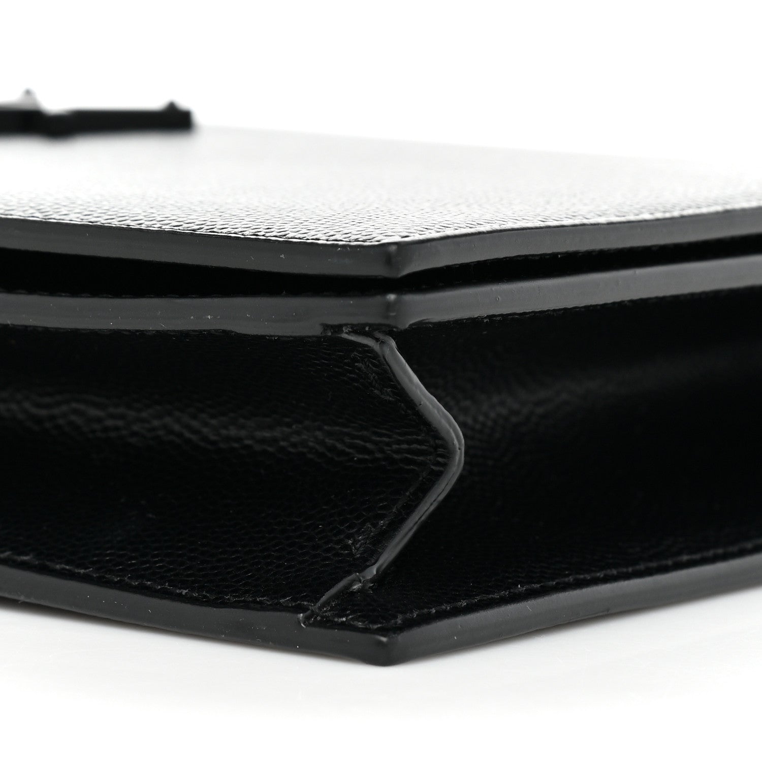 Saint Laurent Grain De Poudre Classic Monogram Kate Clutch Black 7 of 8