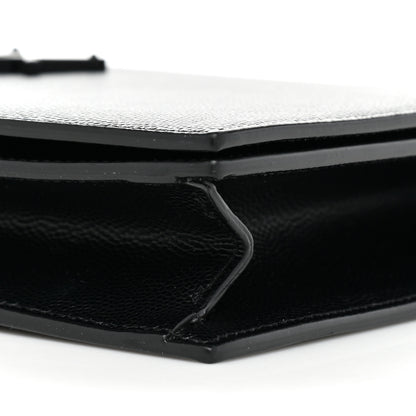Saint Laurent Grain De Poudre Classic Monogram Kate Clutch Black 7 of 8