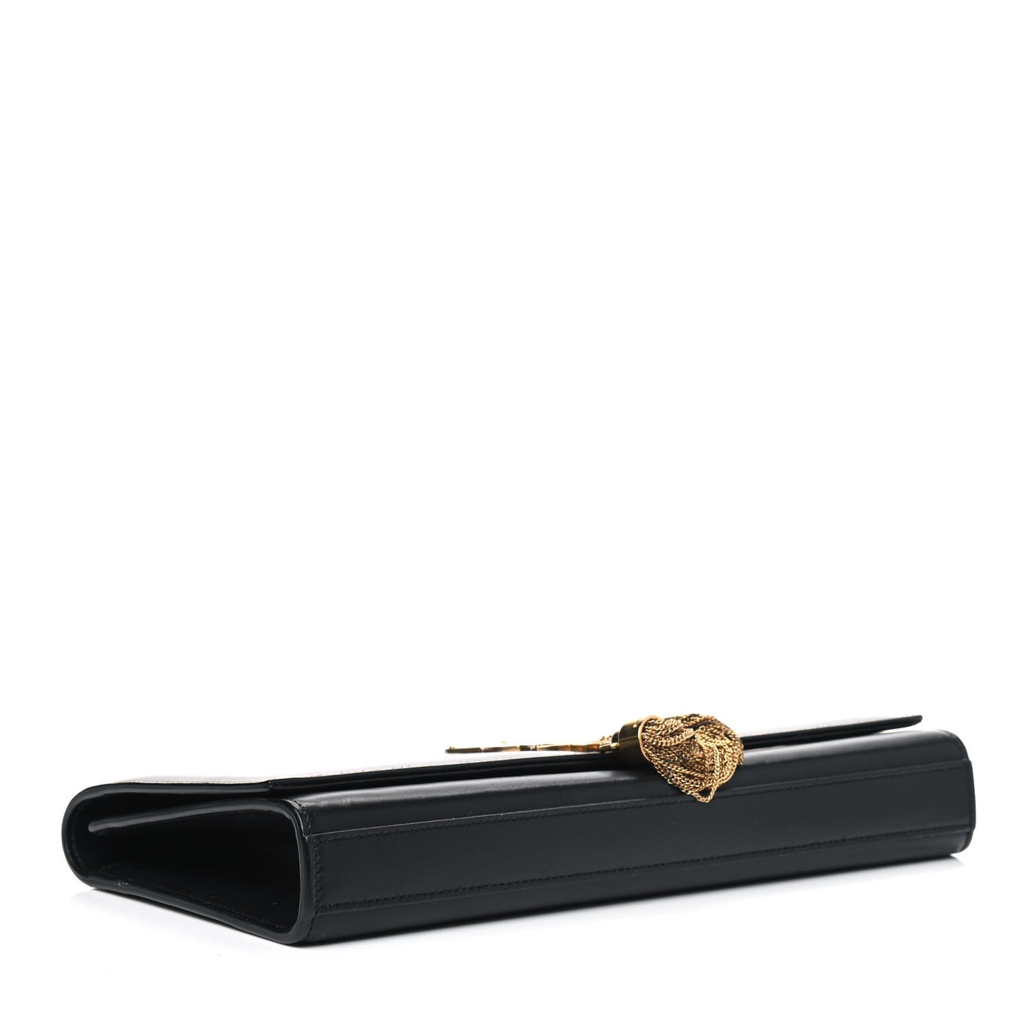 Calfskin Classic Monogram Tassel Clutch Black