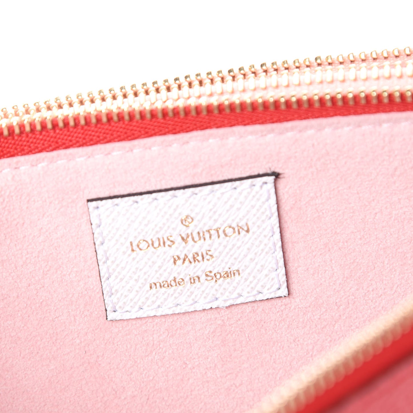 Monogram Giant Double Zip Pochette Rouge