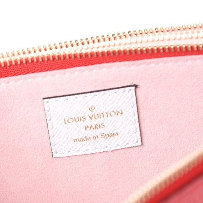 Louis Vuitton Monogram Giant Double Zip Pochette Rouge 7 of 10