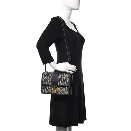 Christian Dior Oblique 30 Montaigne Flap Bag Blue 2 of 9